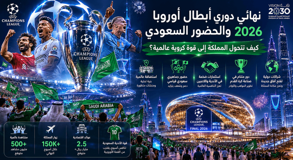 نهائي دوري أبطال أوروبا 2026 والحضور السعودي: كيف تتحول المملكة إلى قوة كروية عالمية؟