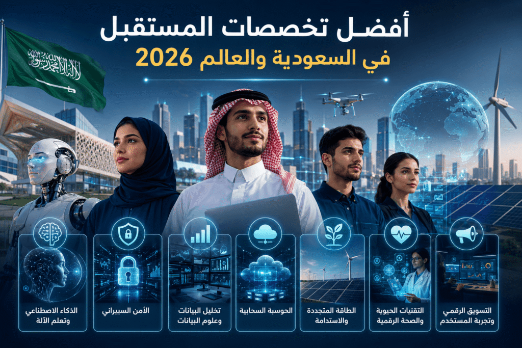 أفضل تخصصات المستقبل في السعودية والعالم 2026