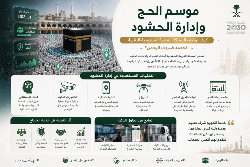 موسم الحج وإدارة الحشود: كيف توظّف المملكة العربية السعودية التقنية لخدمة ضيوف الرحمن؟