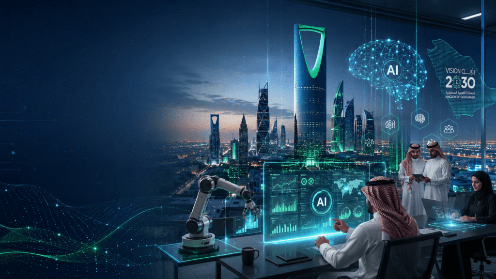 How Saudi Companies Are Using Artificial Intelligence: A Comprehensive Guide 2026 كيف تستخدم الشركات السعودية الذكاء الاصطناعي؟ دليل شامل 2026