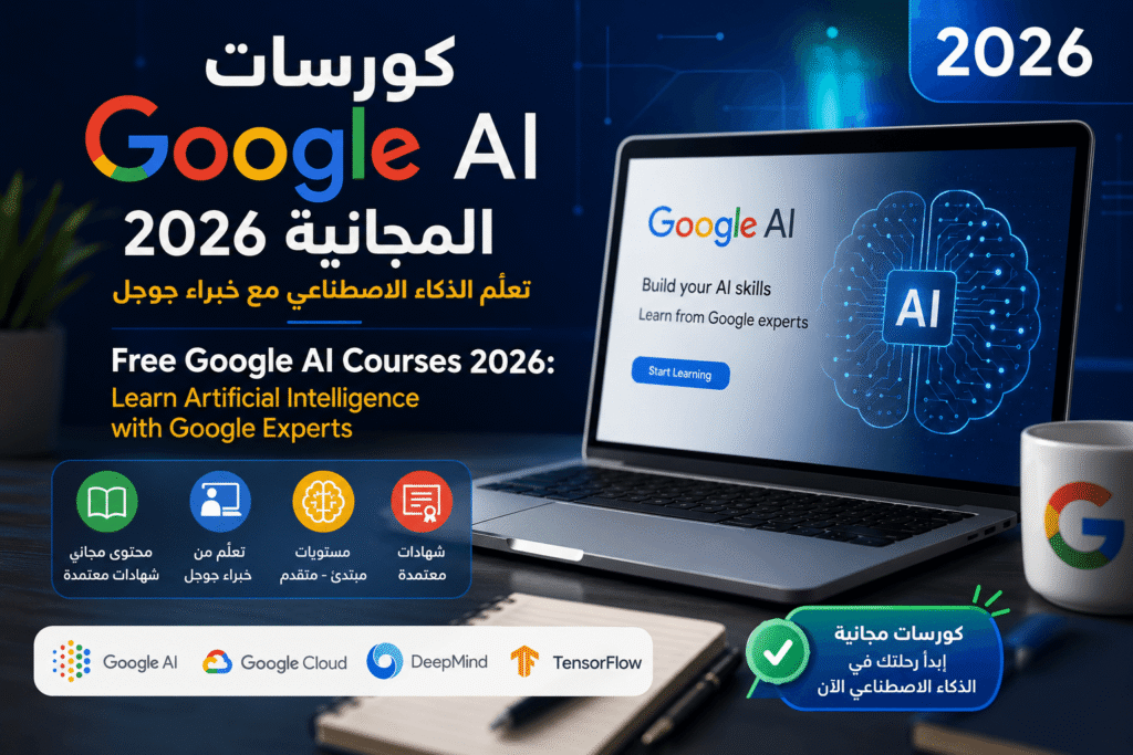 كورسات Google AI المجانية 2026: تعلّم الذكاء الاصطناعي مع خبراء جوجل Free Google AI Courses 2026: Learn Artificial Intelligence with Google Experts